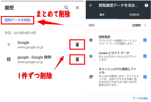 Androidブラウザアプリ別の閲覧履歴と検索履歴を削除する方法 アンドロイドゲート